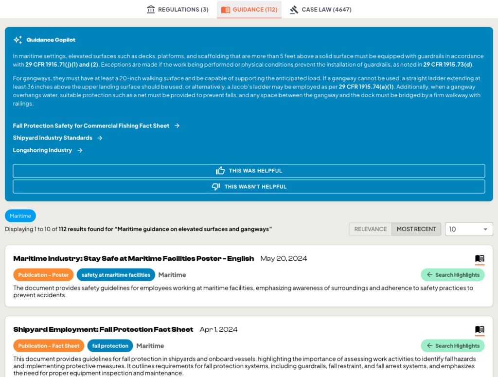 fall protection with elevated walkways and gangways